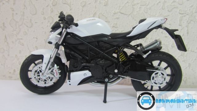  Mô hình xe mô tô  Ducati Street Fighter White 1:12 - Joycity 