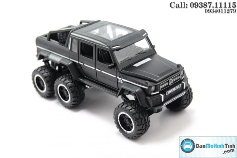 MÔ HÌNH MERCECES BENZ G63 AMG 6X6 BLACK1:32 NEWAO ALLOY