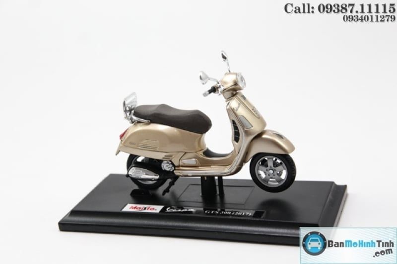 MÔ HÌNH VESPA GTS 300IE DEL 2017 GOLD 1:18 MAISTO