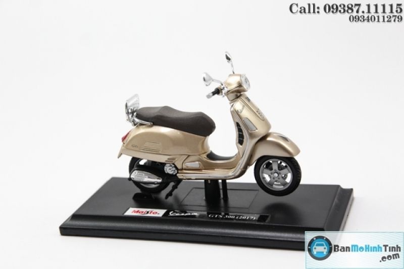 MÔ HÌNH VESPA GTS 300IE DEL 2017 GOLD 1:18 MAISTO