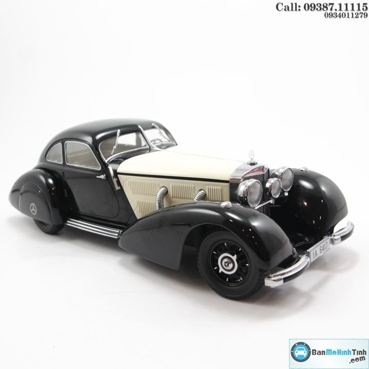 MÔ HÌNH MERCEDES 540K TYPE W24 BLACK/ WHITE 1:18