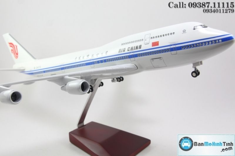 Mô hình máy bay lắp ráp có đèn led Boeing 747 Air China 47cm Everfly
