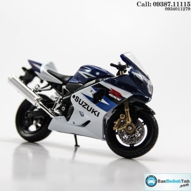 MÔ HÌNH SUZUKI GSX-R750 BLUE 1:18 WELLY-12803