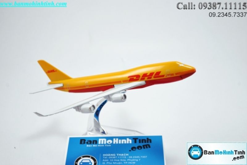MÔ HÌNH MÁY BAY B747 DHL EVERFLY 16CM