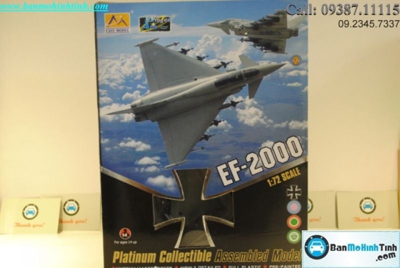 Mô hình máy bay quân sự EF - 2000 Easy Model Maisto