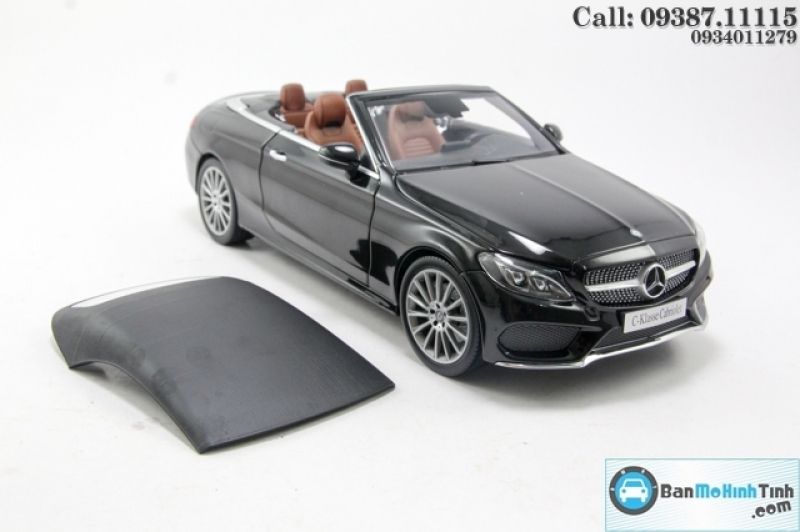 Mô hình xe Mercedes-Benz C250 Cabriolet Black 1:18 Iscale