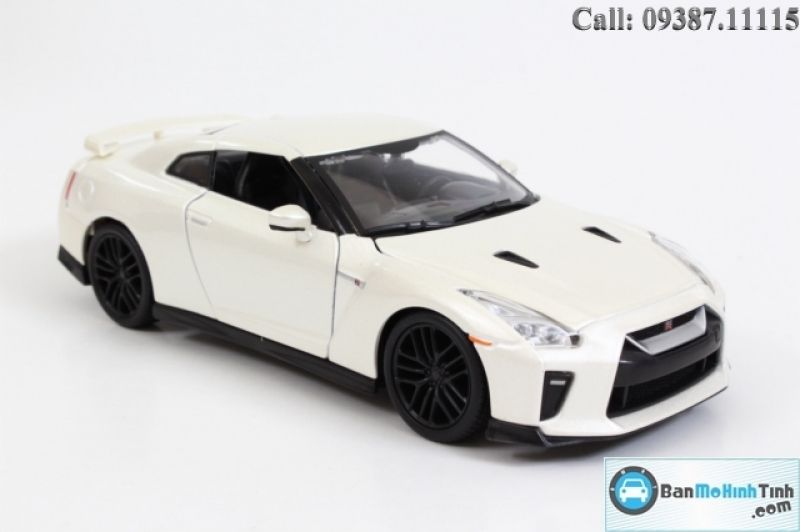  Mô hình xe Nissan GT-R 2017 Met White 1:24 Bburago - MH18-21082W 