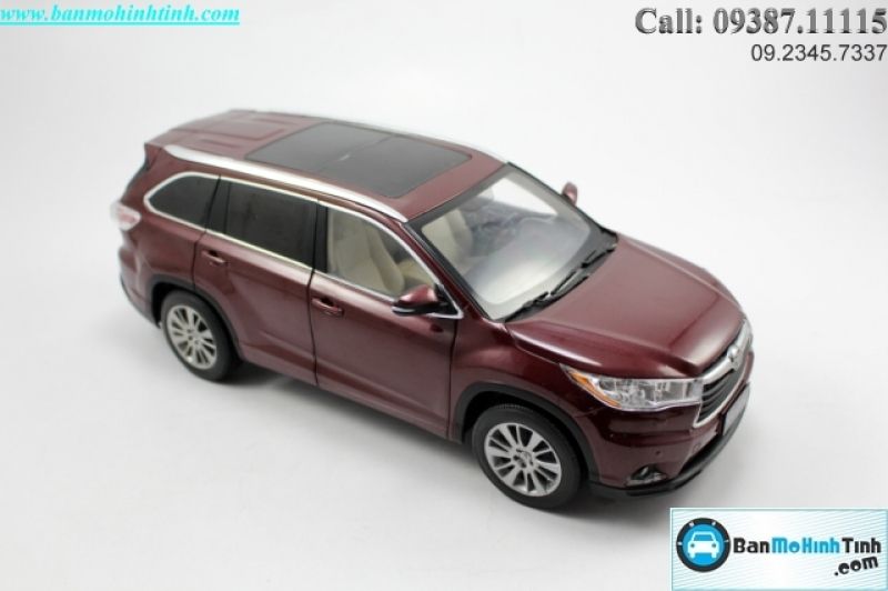  Mô hình xe Toyota Highlander 2014 Red 1:18 Paudi 