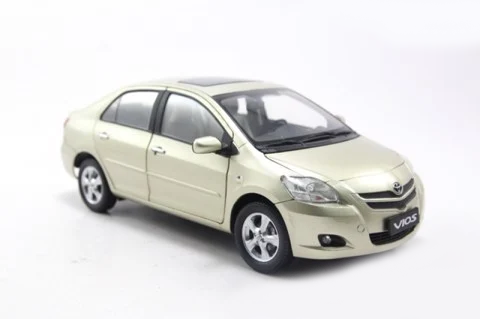 Mô hình xe Toyota Vios 2009 Yellow 1:18 Paudi