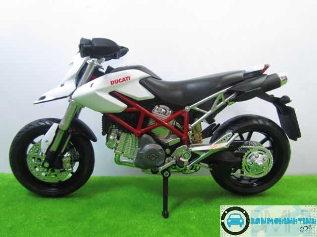  Mô hình xe mô tô  Ducati Hypermotard White 1:12 - Joycity 