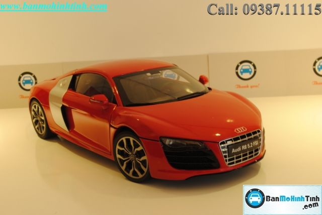 Mô hình xe ô tô Audi R8 5.2 FSI Quattro Coupe Red 1:18 Kyosho