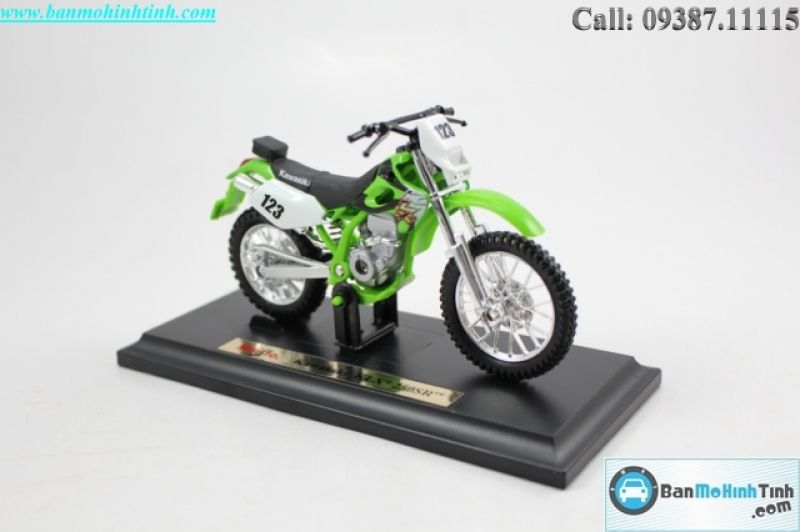  Mô hình xe mô tô Kawasaki KLX250SR Green 1:18 Maisto 