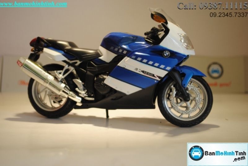  Mô hình xe mô tô  BMW K1200s White 1:12 Joycity 