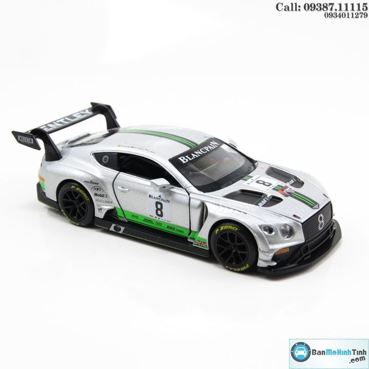 MÔ HÌNH BENTLEY CONTINENTAL GT3 2019 SILVER 1:32 UNI