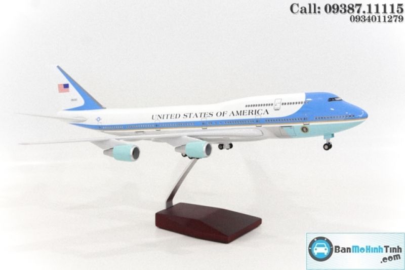 MÔ HÌNH MÁY BAY MÔ HÌNH MÁY BAY B747 AIR FORCE ONE 46CM - CÓ ĐÈN LED