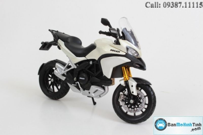  Mô hình xe mô tô  Ducati Multistrada 1200s White 1:12 Maisto ( Trắng Ngọc) 