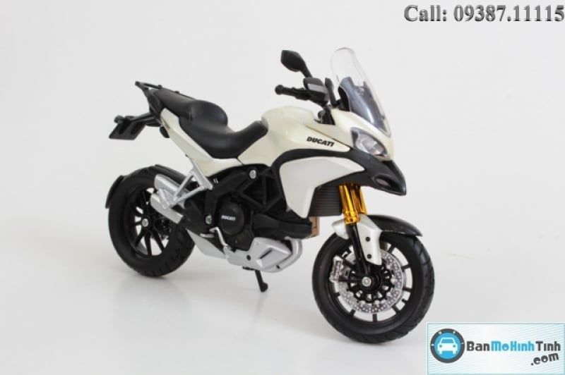 MÔ HÌNH DUCATI MULTISTRADA 1200S WHITE 1:12 MAISTO ( TRẮNG NGỌC)