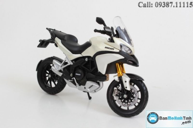 MÔ HÌNH DUCATI MULTISTRADA 1200S WHITE 1:12 MAISTO ( TRẮNG NGỌC)