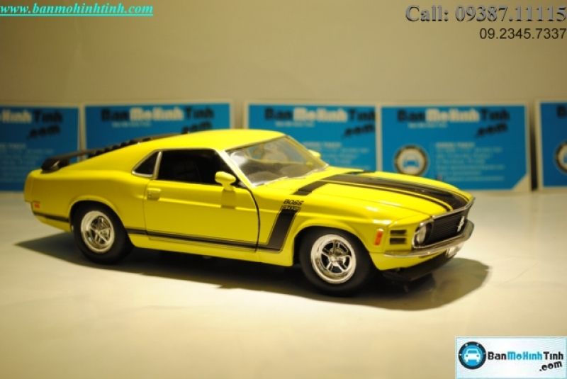 MÔ HÌNH FORD MUSTANG BOSS 1970 YELLOW 1:24 WELLY