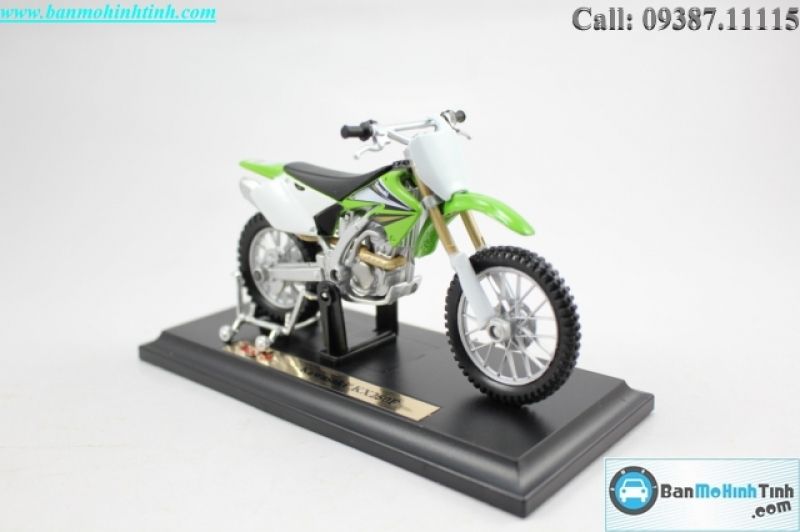 Mô hình xe mô tô Kawasaki KX250F Green 1:18 Maisto