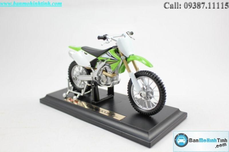  Mô hình xe mô tô  Kawasaki KX250F Green 1:18 Maisto 