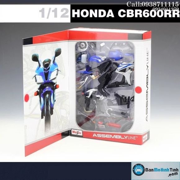  Mô hình xe mô tô  Honda CBR600RR Blue Model Kit 1:12 Maisto 
