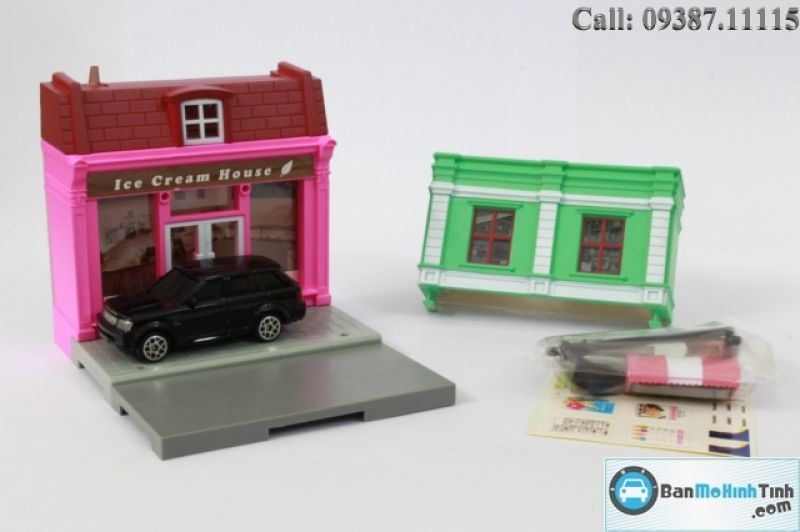 MÔ HÌNH DIORAMA ICE CREAM HOUSE - RANGE ROVER SPORT 1:64 UNI (614015)