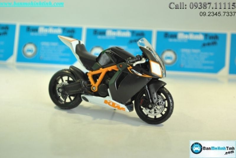  Mô hình xe mô tô  KTM RC8 R Black 1:18 Burago 