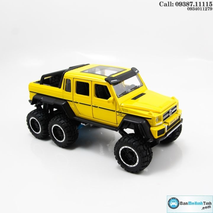 MÔ HÌNH MERCEDES BENZ G63 AMG 6X6 YELLOW 1:32 NEWAO ALLOY