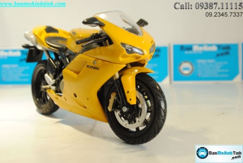 Mô hình xe mô tô Ducati 1098 Yellow 1:12 Newray