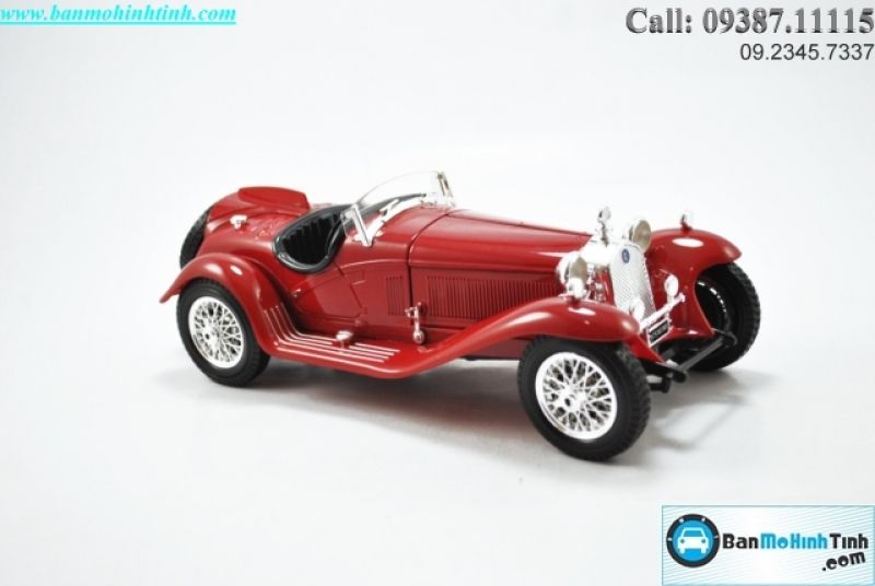  Mô hình xe Alfa Romeo 8C 2300 Spider Touring Red 1:18 Bburago 