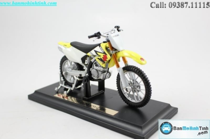  Mô hình xe mô tô  Suzuki RM-Z250 Yellow 1:18 Maisto 