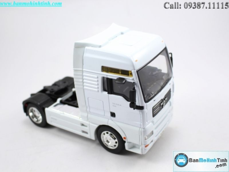  Mô hình xe đầu kéo man TG5 10A tractor white 1:32 Welly 