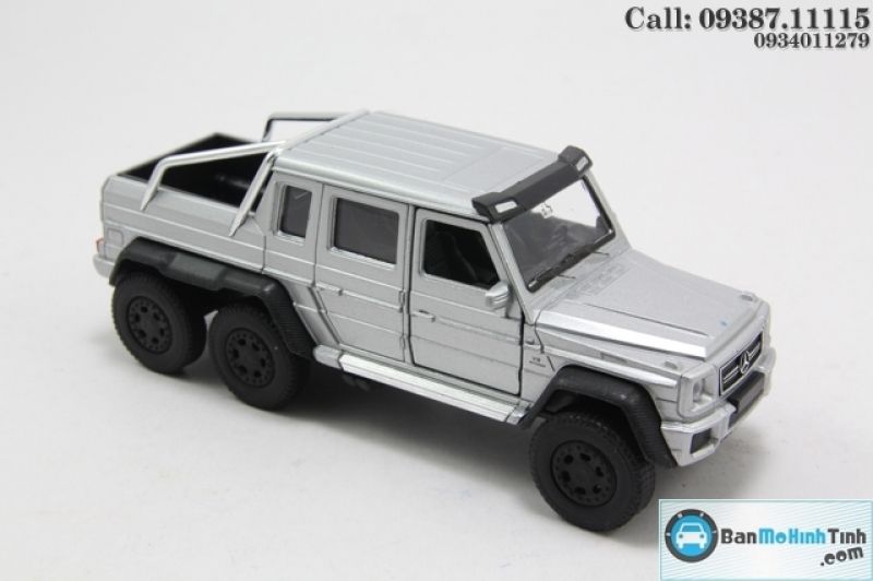 Mô hình xe Merceces-Benz G63 AMG 6x6 Silver 1:36 Welly