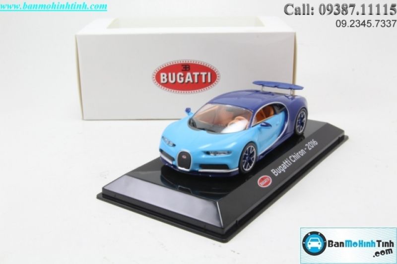 MÔ HÌNH BUGATTI CHIRON 2016 BLUE 1:43 DEALER