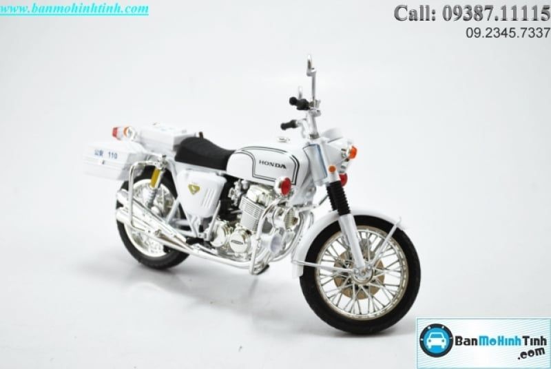  Mô hình xe mô tô  Honda Dream CB750FOUR White (Police) 1:12 Joycity 