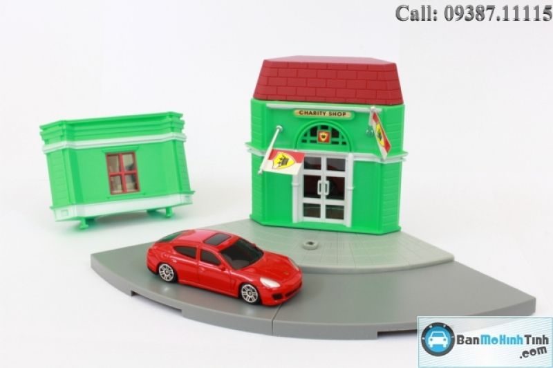 MÔ HÌNH DIORAMA CHARITY SHOP - PORSCHE PANAMERA TURBO 1:64 UNI (614019)