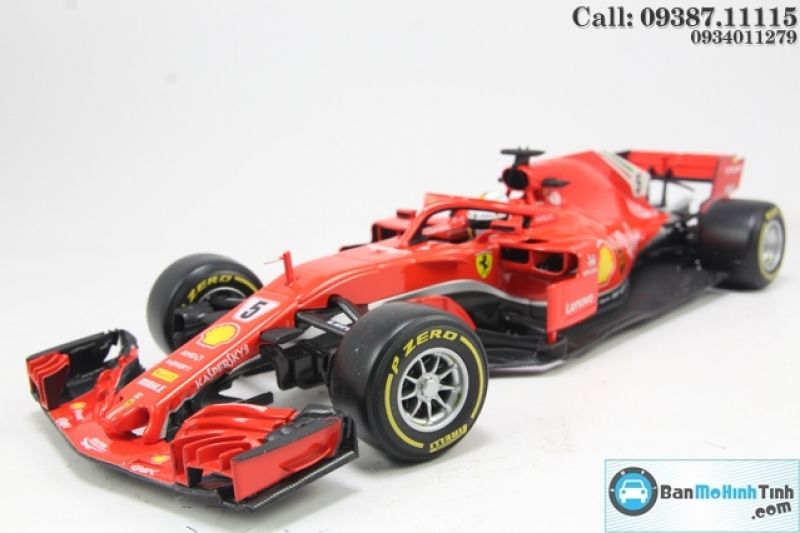 Mô hình xe Ferrari F1 2018 SF71 H5 05 Sebastian Vettel 1:18 Bburago
