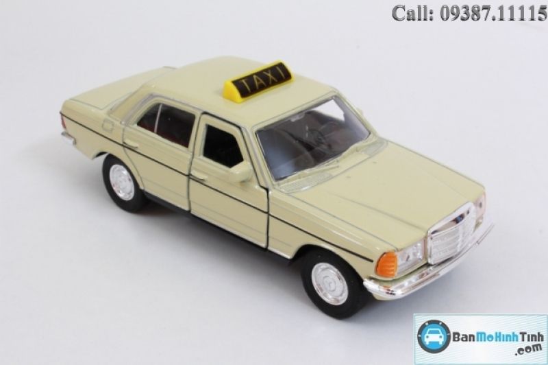 Mô hình xe Mercedes-Benz W123 Taxi Cream 1:36 Welly