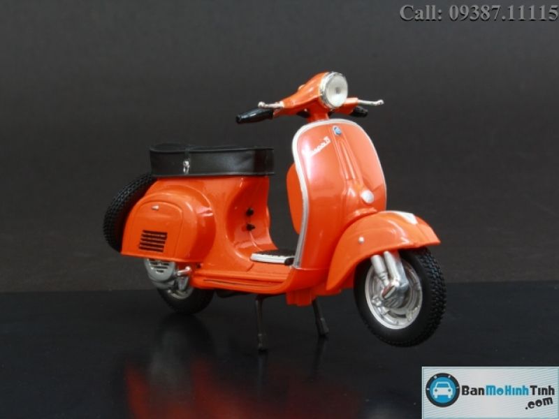  Mô hình xe Vespa 75 Piaggio Orange 1:18 Maisto 