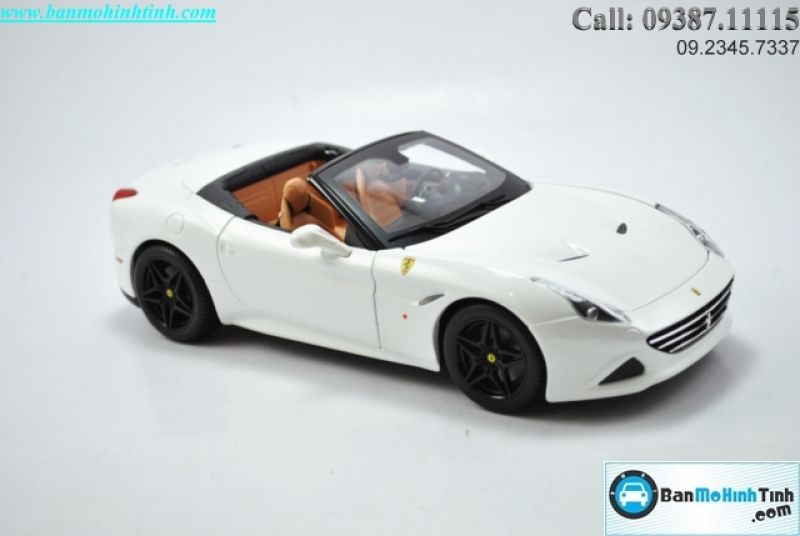  Mô hình xe Ferrari California T - Open Top White 1:18 Bburago Signature 