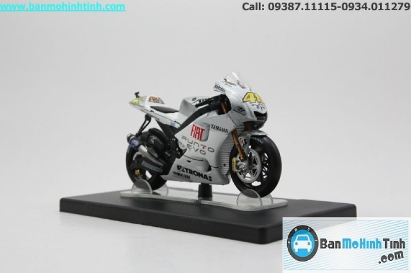  Mô hình xe mô tô Yamaha YZR-M1 46 Estoril 2009 1:18 LEO 