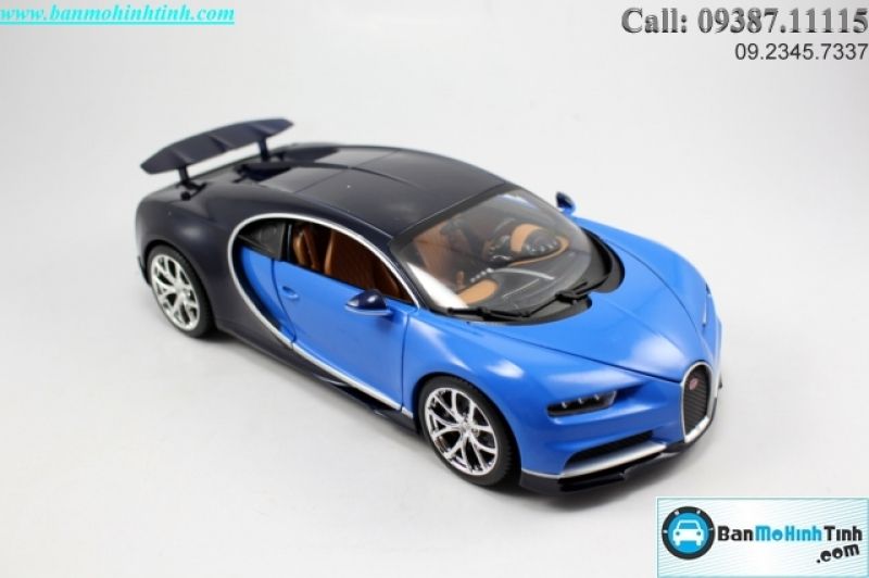 Mô hình xe Bugatti Chiron Blue 1:18 Bburago