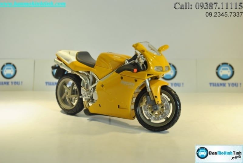  Mô hình xe mô tô  Ducati 998s Yellow 1:12 Newray 