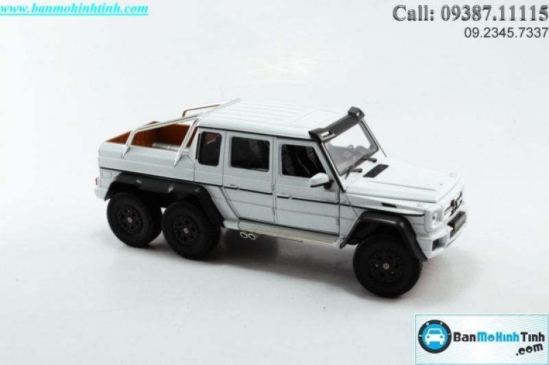 MÔ HÌNH MERCECES-BENZ G63 AMG 6X6 WHITE 1:36 WELLY