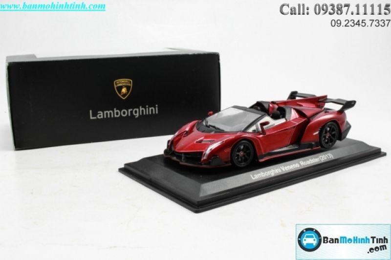 MÔ HÌNH LAMBORGHINI VENENO ROADSTER RED 1:43 DEALER