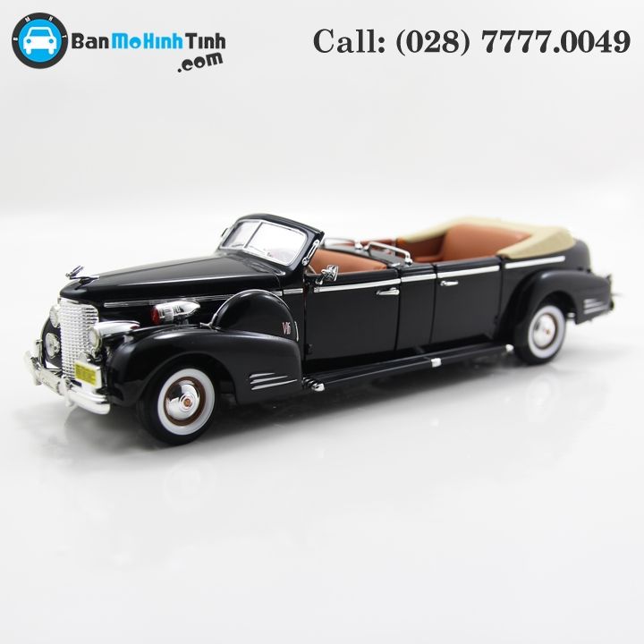 MÔ HÌNH 1938 CADILLAC V-16 PRESIDENTIAL LIMOUSE BLACK 1:24 YATMING- 24028