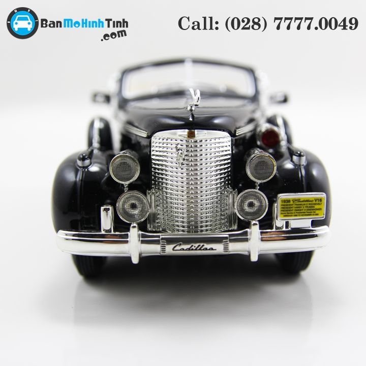 MÔ HÌNH 1938 CADILLAC V-16 PRESIDENTIAL LIMOUSE BLACK 1:24 YATMING- 24028