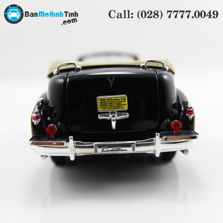 MÔ HÌNH 1938 CADILLAC V-16 PRESIDENTIAL LIMOUSE BLACK 1:24 YATMING- 24028