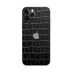 Dán Skin 3M Da Vân Cá Sấu Đen các dòng iPhone